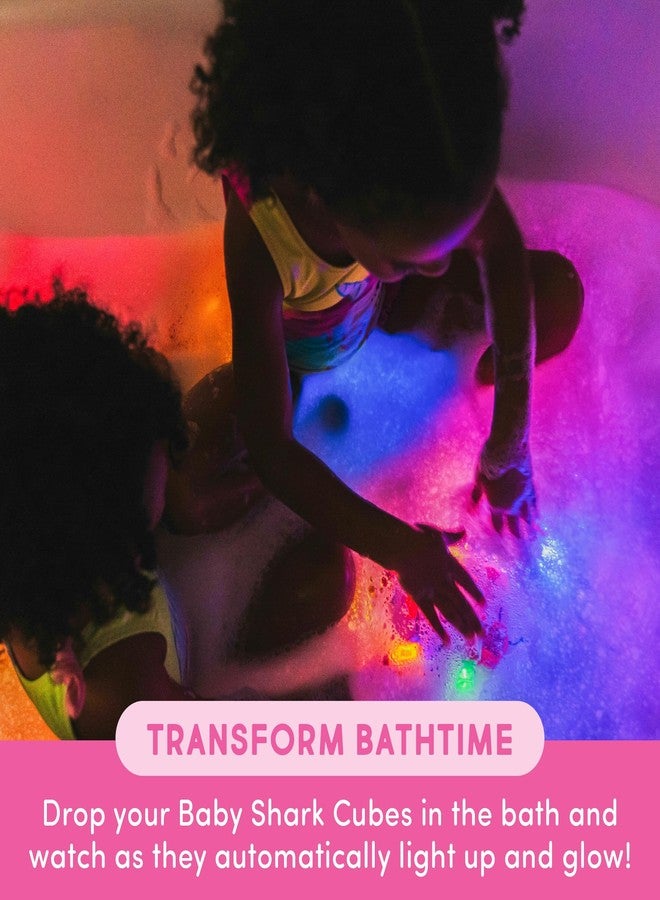 Glo Pals x Baby Shark Water-Activated Light-Up Cubes for Bathtime and Sensory Play - Includes 6 Reusable Light-Up Cubes - Sensory Bath Toys and Glowing Bath Cubes for Kids and Toddlers - Image 4
